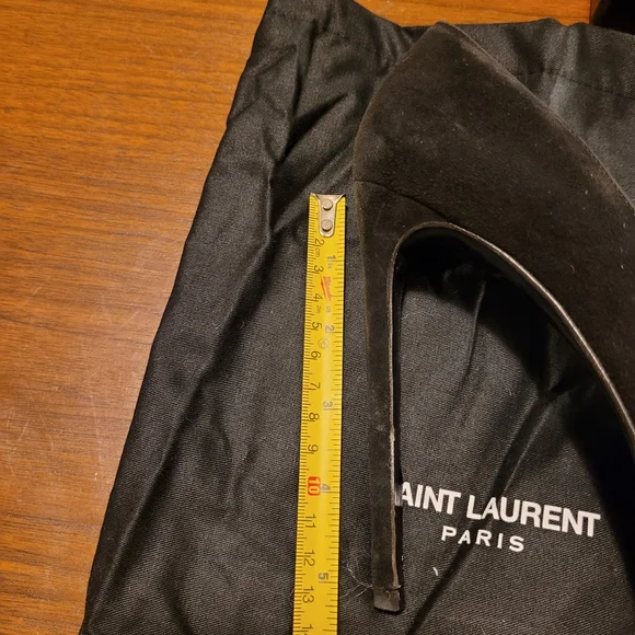 Saint Laurent black suede stiletto, size 7.5 - Picture 10 of 13
